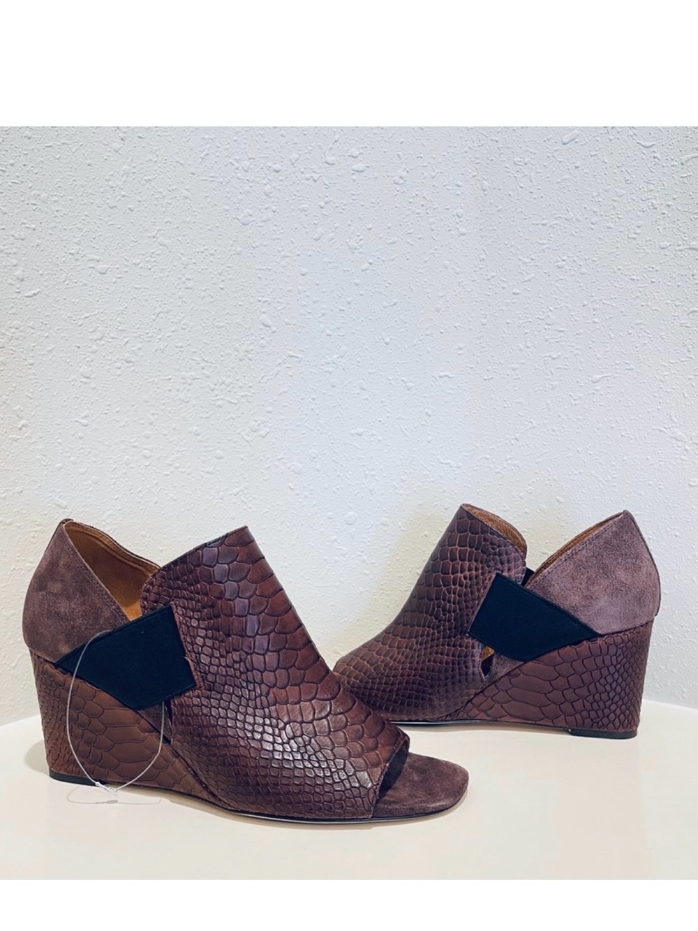 Donald Pliner Lizzy Snakeskin Leather Wedge Sandal Size 9.5 NEW